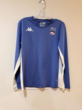 Kappa US Ski Team Long Sleeve Shirt in Blue Men's Women's Unisex Size M USA